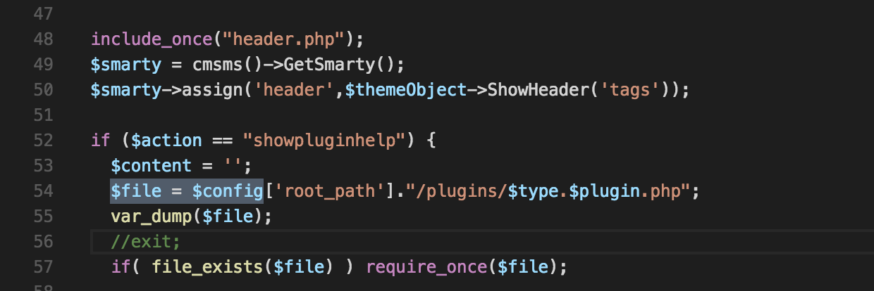 CMSMadeSimple Vulnerability Code